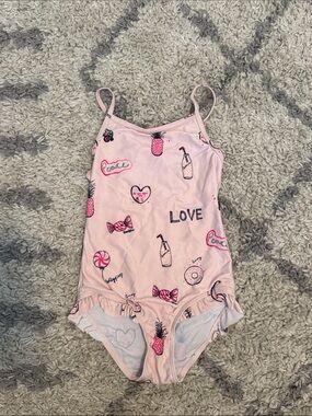 Soft Gallery Pink Candy & Pineapple One-Piece Swimsuit - LOVE Print